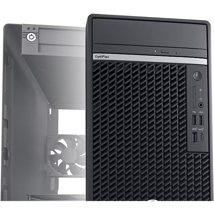 Dell OptiPlex 7000 7010 Desktop Computer - Intel Core i5 13th Gen i5-13500 Tetradeca-core (14 Core) 2.50 GHz - 8 GB RAM DDR4 SDRAM - 256 GB M.2 PCI Express NVMe SSD - Tower - Black - Thumbnail 5