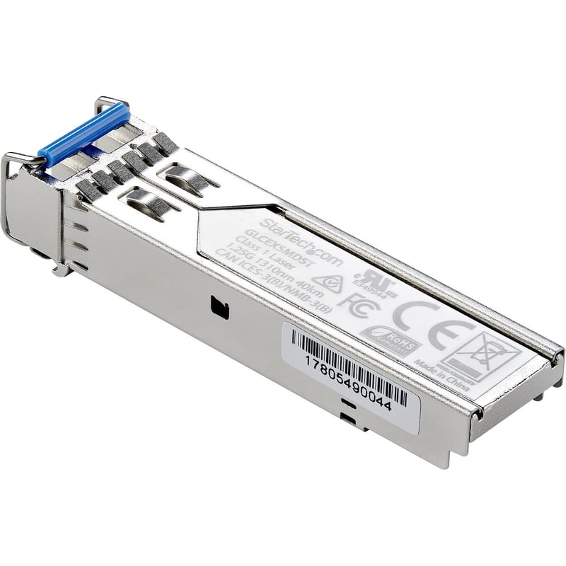 StarTech.com Cisco GLC-EX-SMD Compatible SFP Module - 1000BASE-EX - 1GE Gigabit Ethernet SFP 1GbE Single Mode Fiber SMF Optic Transceiver - Thumbnail 1
