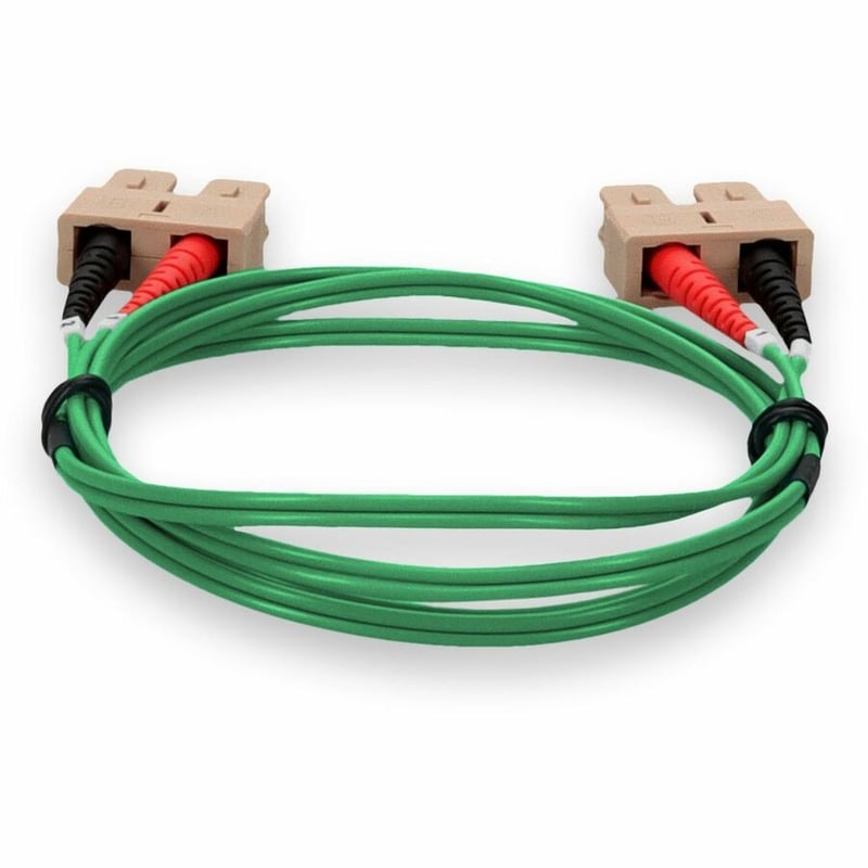 AddOn 2m SC to SC Green OM4 Duplex OFNP (Plenum-Rated) TAA Fiber Patch Cable - Thumbnail 4
