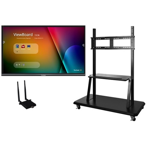 ViewSonic ViewBoard IFP8650-E2 - 4K Interactive Display with WiFi Adapter and Mobile Trolley Cart - 350 cd/m2 - 86" - Thumbnail 1
