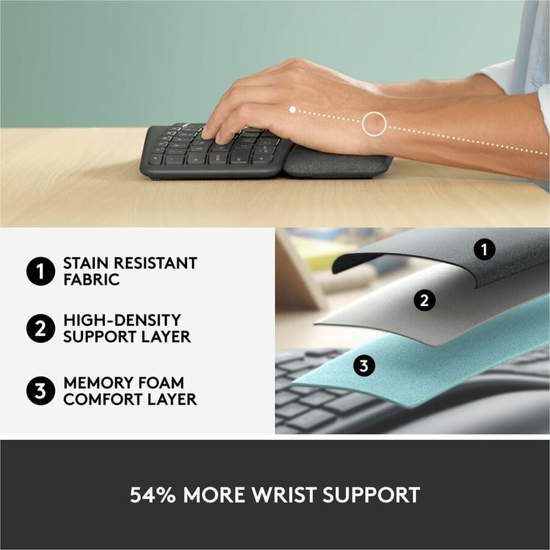 Logitech Ergo K860 for Business (Graphite) - Brown Box