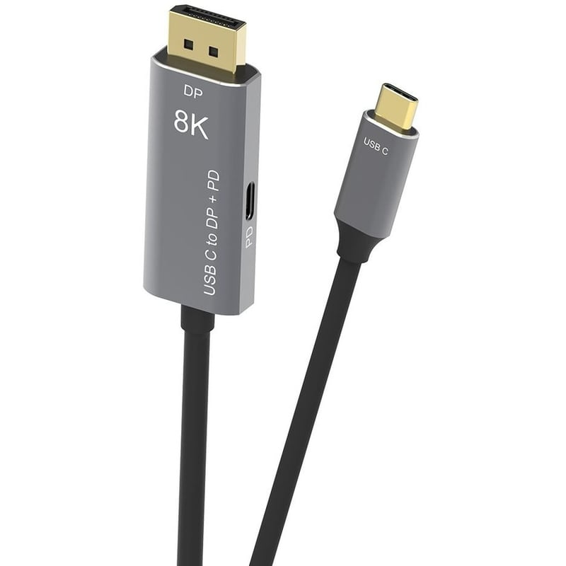 4XEM 8K/4K 2M USB-C to DisplayPort 1.4a Cable - High-Speed Video Adapter - Thumbnail 3