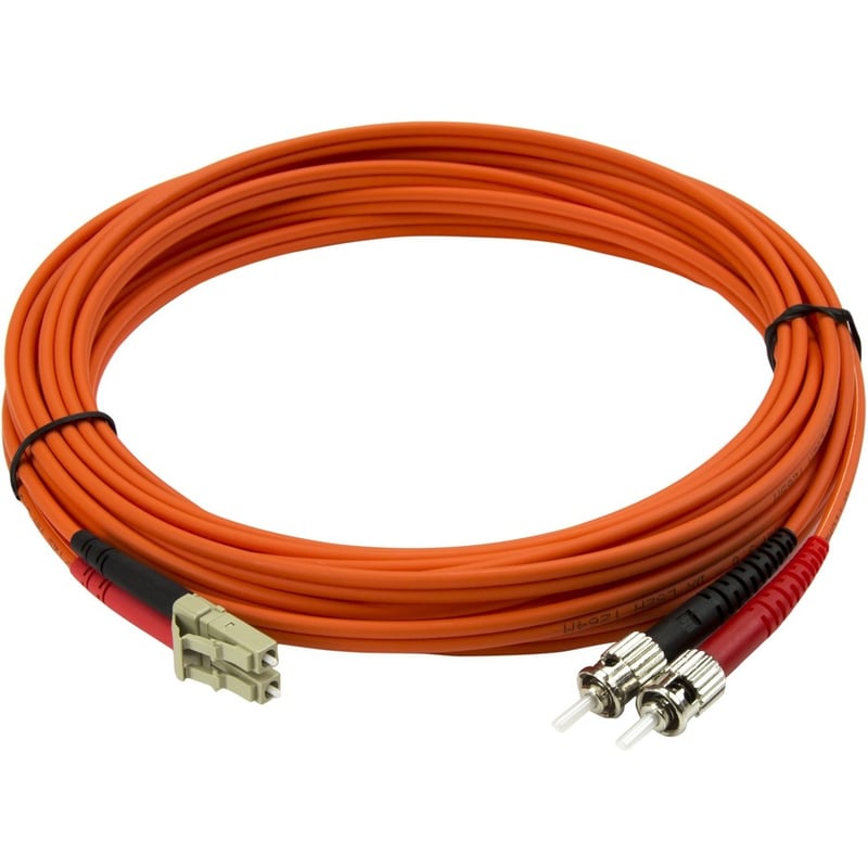 StarTech.com 5m Fiber Optic Cable - Multimode Duplex 50/125 - LSZH - LC/ST - OM2 - LC to ST Fiber Patch Cable - Thumbnail 4