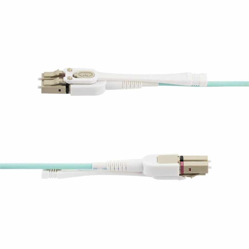 StarTech.com 5m (15ft) LC to LC (UPC) OM4 Multimode Fiber Optic Cable, Push Pull Tabs, 50/125m, 100G Networks, Bend Insensitive, LSZH - Thumbnail 3