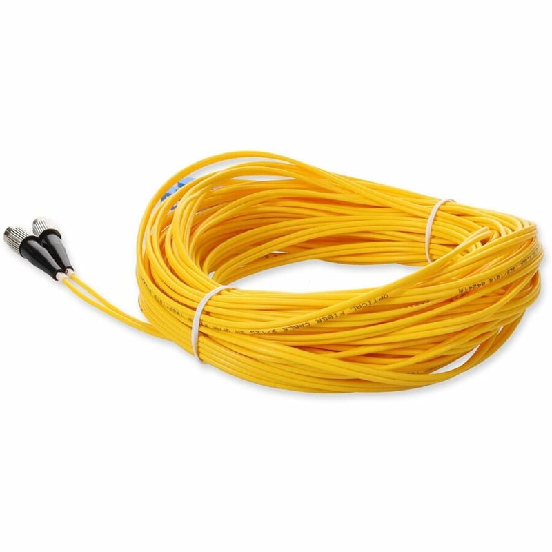 AddOn 12m SC to FC Yellow OS2 Duplex OFNR (Riser-Rated) SMF Fiber Patch Cable - Thumbnail 3