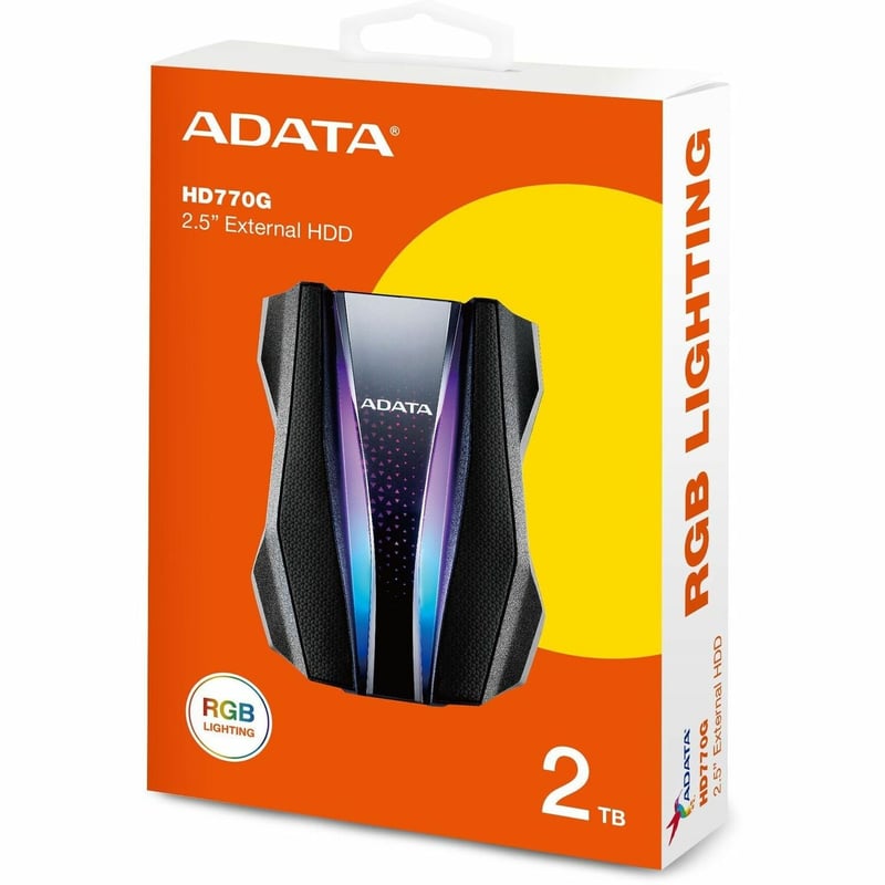 Adata HD770G AHD770G-2TU32G1-CBK 2 TB Hard Drive - External - Black - Thumbnail 1