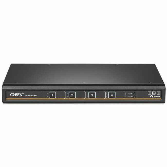 Vertiv Cybex Secure MultiViewer KVM Switch | 4 port | NIAP Approved | Dual AC - Thumbnail 1