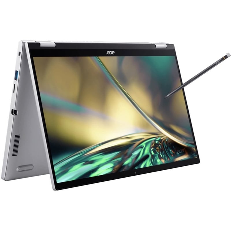 Acer Spin 3 SP314-55N SP314-55N-510G 14" Touchscreen Convertible 2 in 1 Notebook - Full HD - 1920 x 1080 - Intel Core i5 12th Gen i5-1235U Deca-core (10 Core) 1.30 GHz - 8 GB Total RAM - 512 GB SSD - Pure Silver - Thumbnail 1