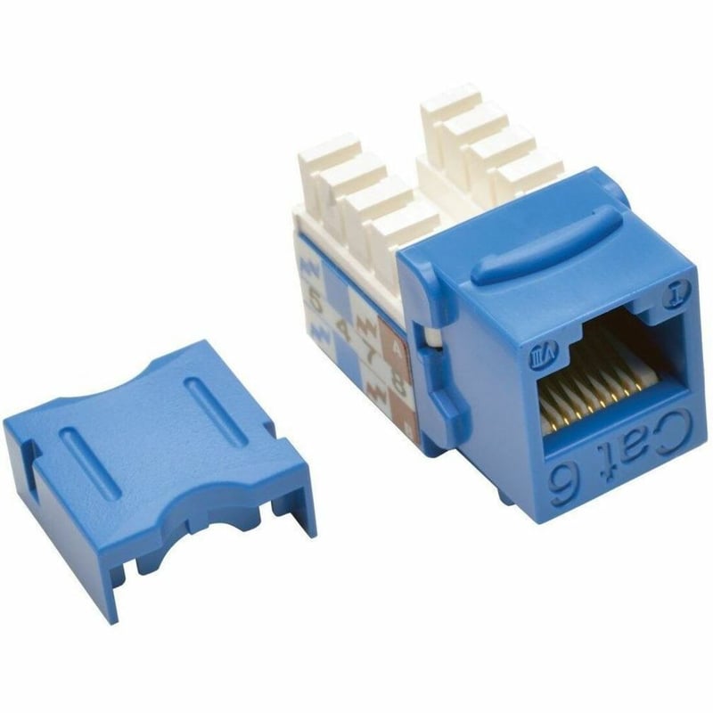 Tripp Lite by Eaton Cat6 Cat5e 110 Style Punch down Keystone Jack RJ45 Blue TAA GSA - Thumbnail 1