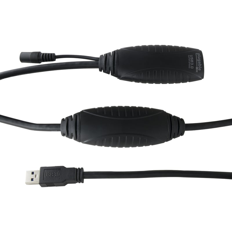 Plugable 10 Meter (32 Foot) USB 3.0 Active Extension Cable with AC Power Adapter and Back-Voltage Protection - Thumbnail 3
