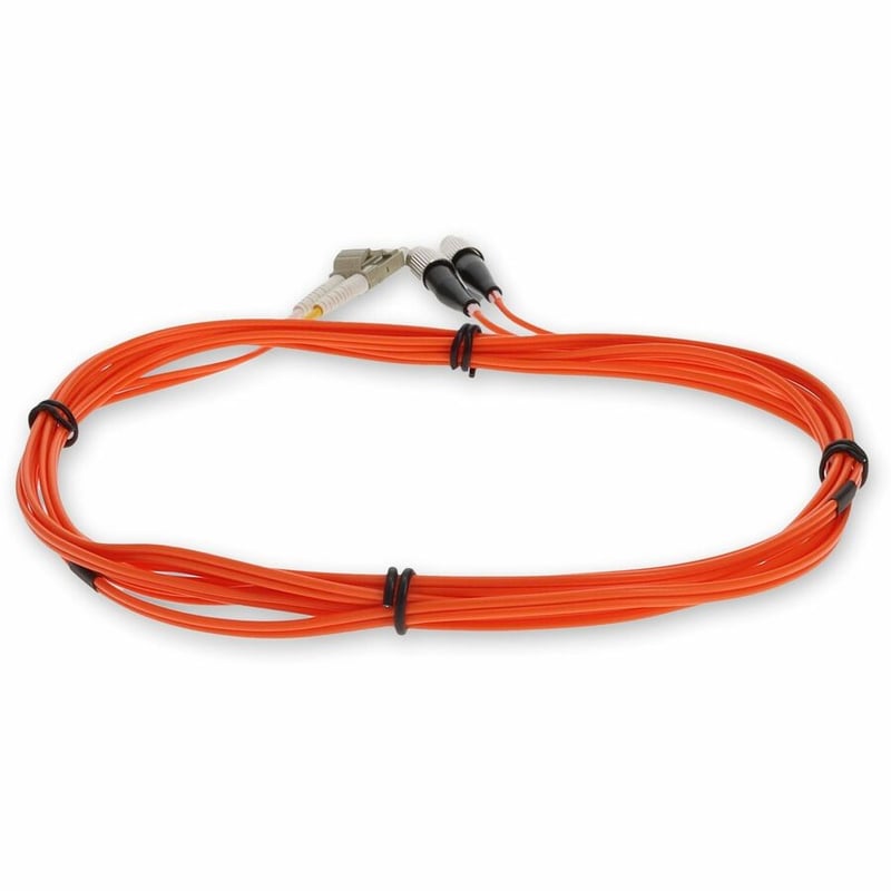 AddOn 3m LC to FC Orange OM1 Duplex OFNR (Riser-Rated) MMF Fiber Patch Cable - Thumbnail 4