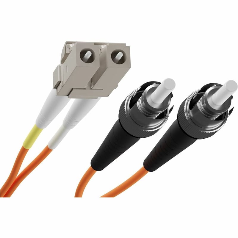 UNC 10M LC TO ST OM2 1GB FIBER OPTIC CABLE, ORANGE, OFNR, 50/125 MULTIMODE DUPLE - Thumbnail 2