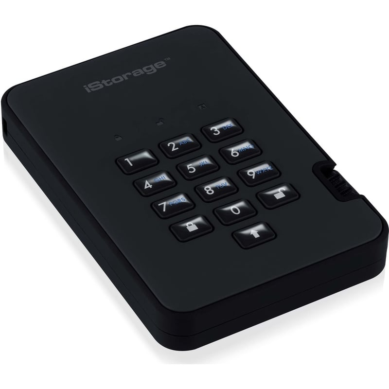iStorage diskAshur2 SSD 256GB Secure Portable Solid State Drive | Black | Incorporated Common Criteria EAL 5+ | PIN protected | AES-XTS 256-bit Full Disk Hardware Encryption | Dust/Water Resistant | TAA Compliant - Thumbnail 4