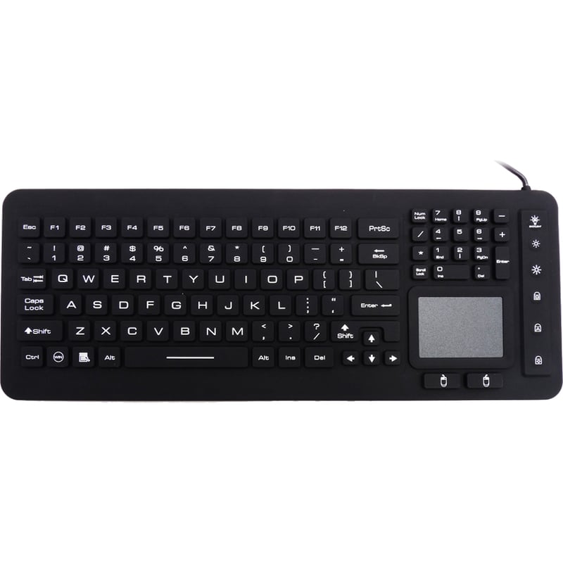 DSI WATERPROOF IP68 FULL SIZE LED BACKLIT KEYBOARD WITH TOUCHPAD - Thumbnail 4