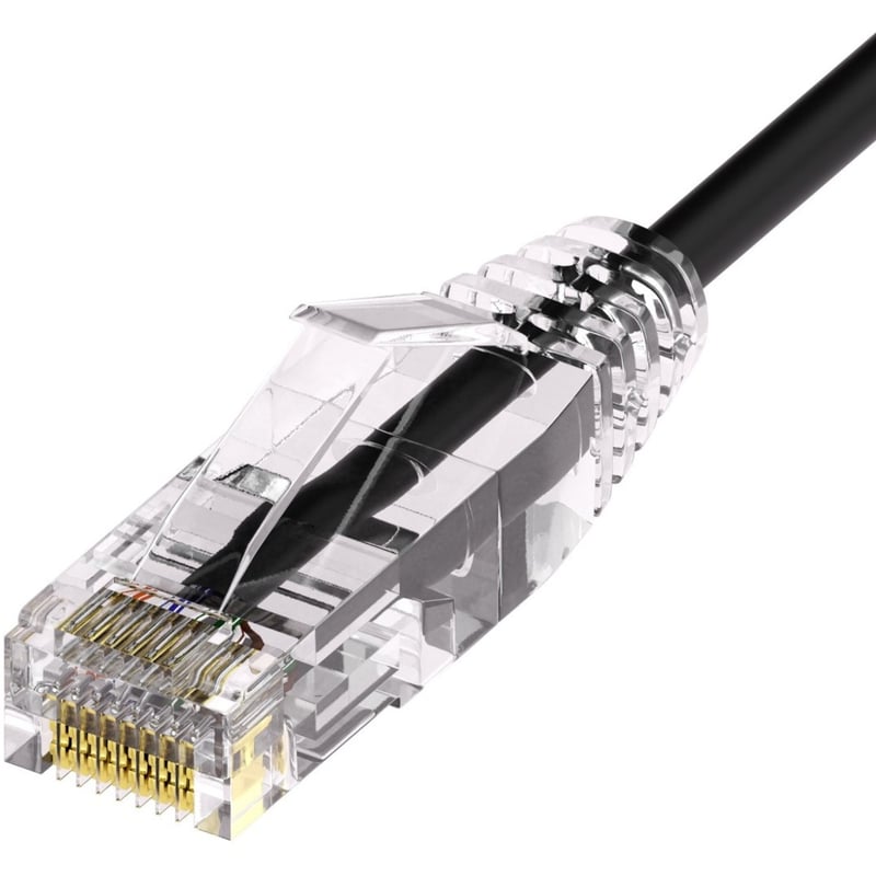 UNC CAT6A SLIM PATCH CABLE 02 FT BLACK