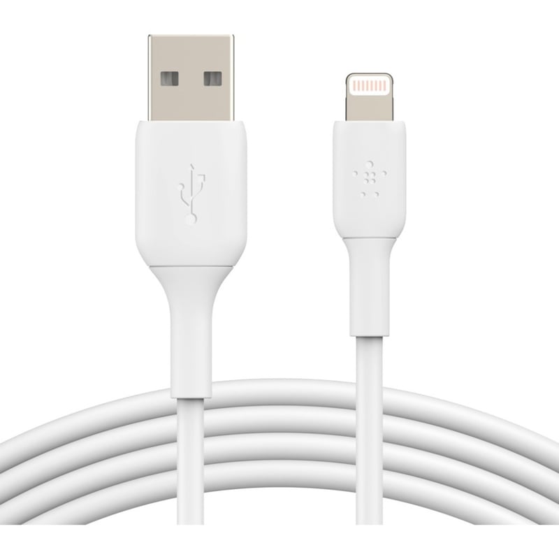 Belkin BoostCharge Lightning to USB-A Cable (15cm / 6in, White) - Thumbnail 1
