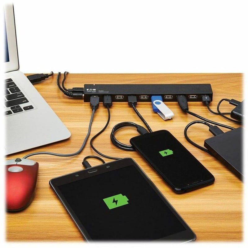 Tripp Lite by Eaton 10-Port USB 2.0 Hub with Power Supply and International Plug Adapters - Thumbnail 3