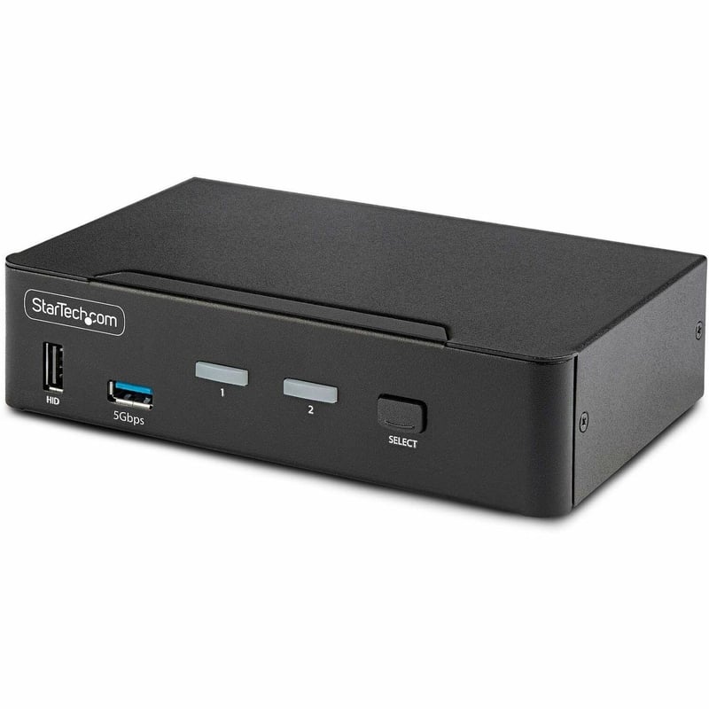 StarTech.com 2-Port DisplayPort 1.4 KVM Switch, 8K 60Hz / 4K 144Hz, 2x USB 3.0 Ports, 4x USB 2.0 Ports, Hotkey Switching, TAA Compliant - Thumbnail 1