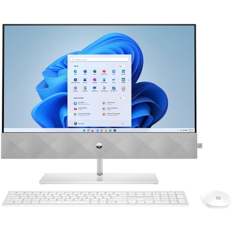 HP Pavilion 27-d0080 All-in-One Computer - Intel Core i7 10th Gen i7-10700T - 16 GB - 1 TB SSD - 27" Full HD Touchscreen - Desktop - Snowflake White - Thumbnail 2