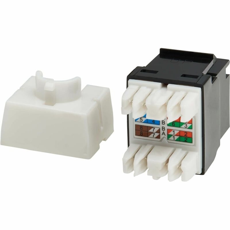 Eaton Tripp Lite Series Cat6a Keystone Jacks, 10 Pack - 4PPoE Compliant, 110/Krone, 568A/B, RJ45 Ethernet, Black, TAA - Thumbnail 5