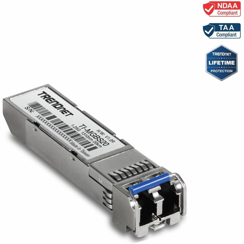 1000BASE-LX IND SFP SM LC MOD 20KM ANSI FIBER CHANNEL COMPLIANT - Thumbnail 1