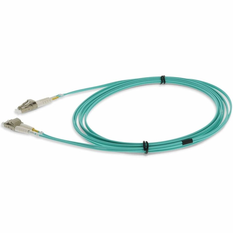 AddOn 10m LC to LC Aqua OM4 Duplex LSZH Fiber Patch Cable - Thumbnail 2