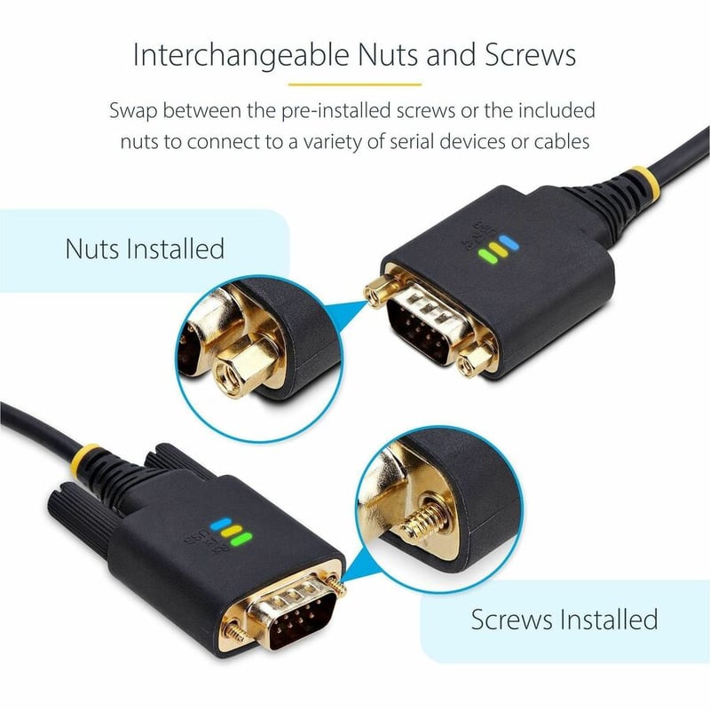 6.6FT USB TO SERIAL CABLE - USB TO DB9 RS232 ADAPTER - Thumbnail 3