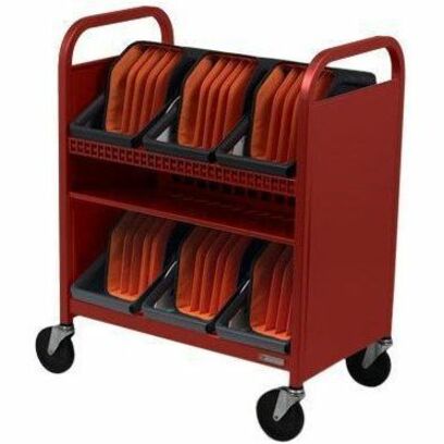 Bretford CUBE Transport Cart with Caddies - TVCT30CAD - Thumbnail 2