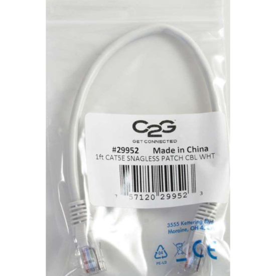 7FT CAT5E WHITE MOLDED SNAGLESS PATCH CABLE - Thumbnail 5