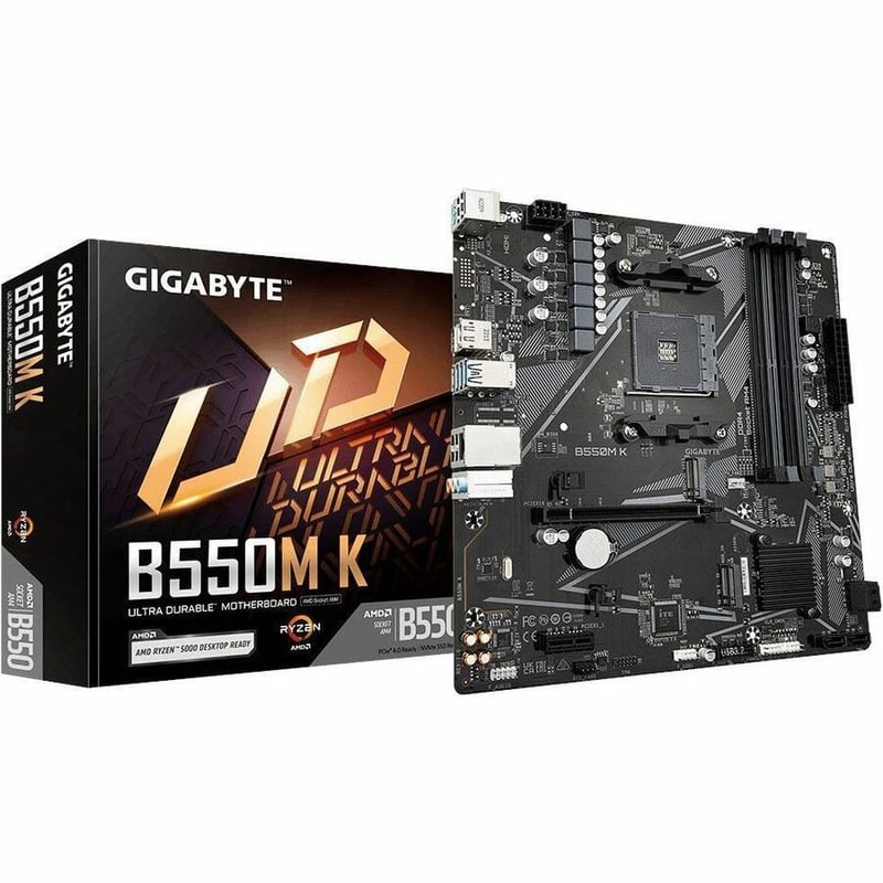 Gigabyte Ultra Durable B550M K Desktop Motherboard - AMD B550 Chipset - Socket AM4 - Micro ATX - Thumbnail 1