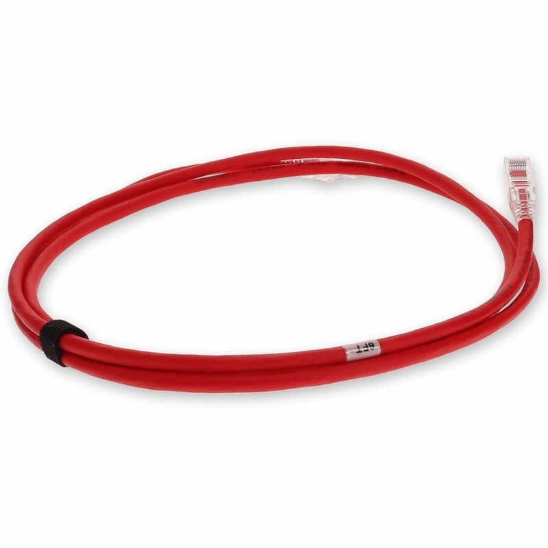 AddOn 2m Red CAT 6A Shielded PVC Ethernet Cable Snagless Easy Clear Boot RJ-45 M/M - Thumbnail 5