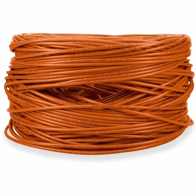 AddOn 1000ft Non-Terminated Orange CAT 6 Plenum-Rated Bulk Cable TAA - Thumbnail 4