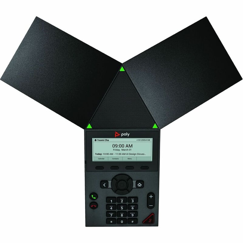 Poly Trio 8300 IP Conference Station - Corded/Cordless - Wi-Fi, Bluetooth - Black - TAA Compliant - Thumbnail 2
