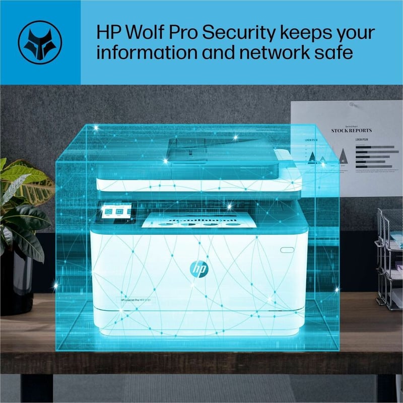 HP LaserJet Pro 3101fdw Wireless Laser Multifunction Printer - Monochrome - Thumbnail 4