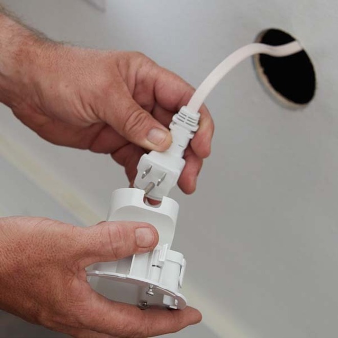 Sanus In-Wall Cable Management Kit - For Power Cables - White - Thumbnail 2