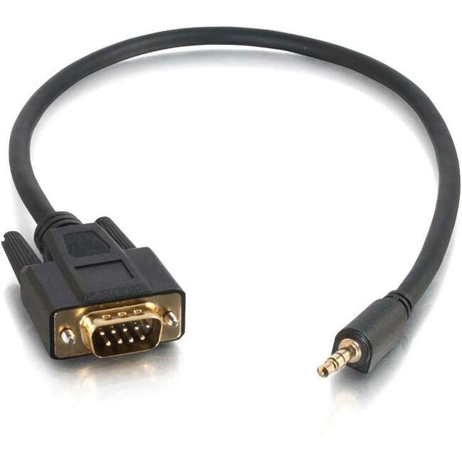 C2G 1.5ft Velocity DB9 Male to 3.5mm Male Adapter Cable - Thumbnail 1