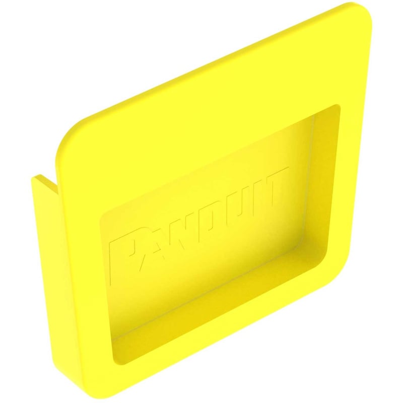 Panduit FiberRunner® End Cap, 4x4, Yellow - Thumbnail 1