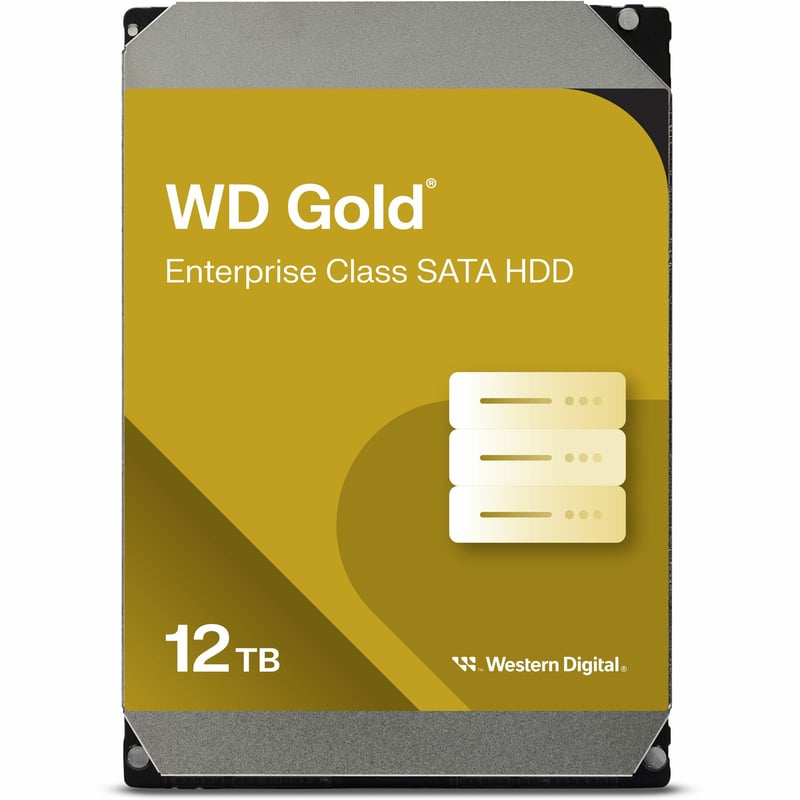 WD Gold 12TB Enterprise-class Hard Drive SATA 6 Gb/s 7200 RPM 256MB Cache 3.5-Inch Form Factor - Thumbnail 1