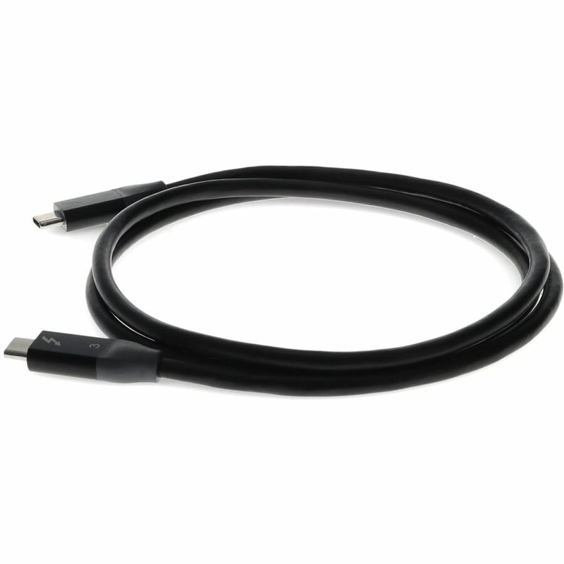AddOn 1m USB C 3.1 Male to Male Black Cable - Thumbnail 2