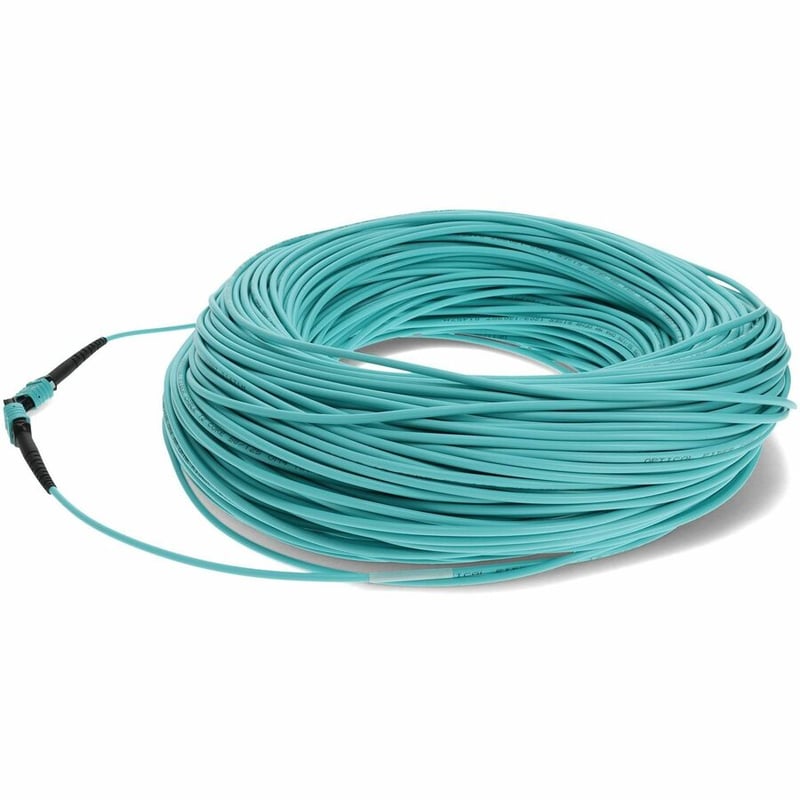 AddOn 200m MPO/UPC to MPO/UPC Aqua OM4 OFNR (Riser-Rated) 12-Strand Fiber Patch Cable - Thumbnail 2