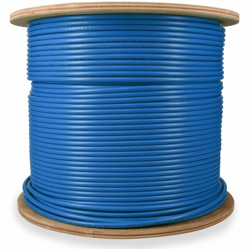 AddOn 1000ft Non-Terminated Blue CAT 6A Shielded Plenum-Rated Bulk Cable - Thumbnail 5