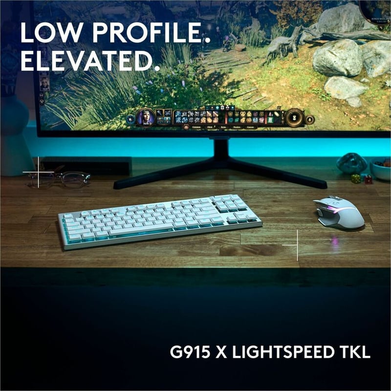 G915 X LIGHTSPEED TKL - TACTILE WHITE GAMING KEYBOARD