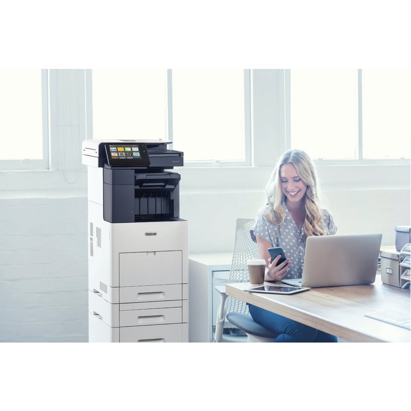 Xerox VersaLink B615/XLM LED Multifunction Printer-Monochrome-Copier/Fax/Scanner-65 ppm Mono Print-1200x1200 Print-Automatic Duplex Print-275000 Pages Monthly-700 sheets Input-Color Scanner-Monochrome Fax-Gigabit Ethernet - Thumbnail 3