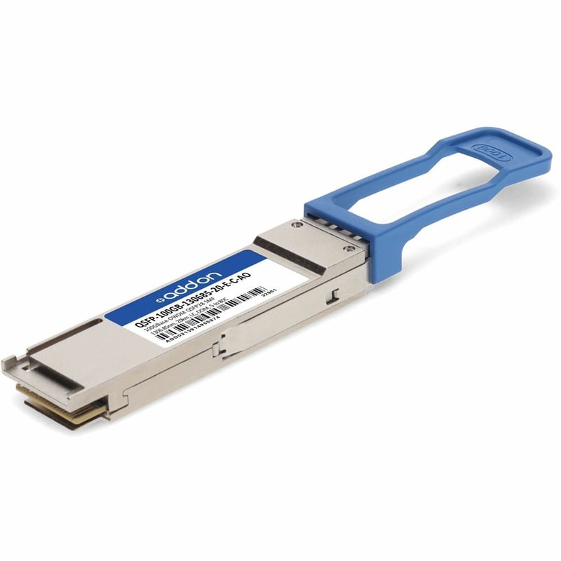 AddOn Cisco® Compatible TAA 100GBase-OWDM QSFP28 Transceiver O-Band Channel OW306 50GHz (SMF, 1306.85nm, 20km, LC, DOM, -5 to +80C) - Thumbnail 1