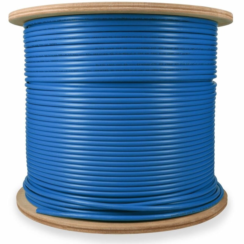 AddOn 1000ft Non-Terminated Blue CAT 6A Shielded Plenum-Rated Bulk Cable - Thumbnail 3