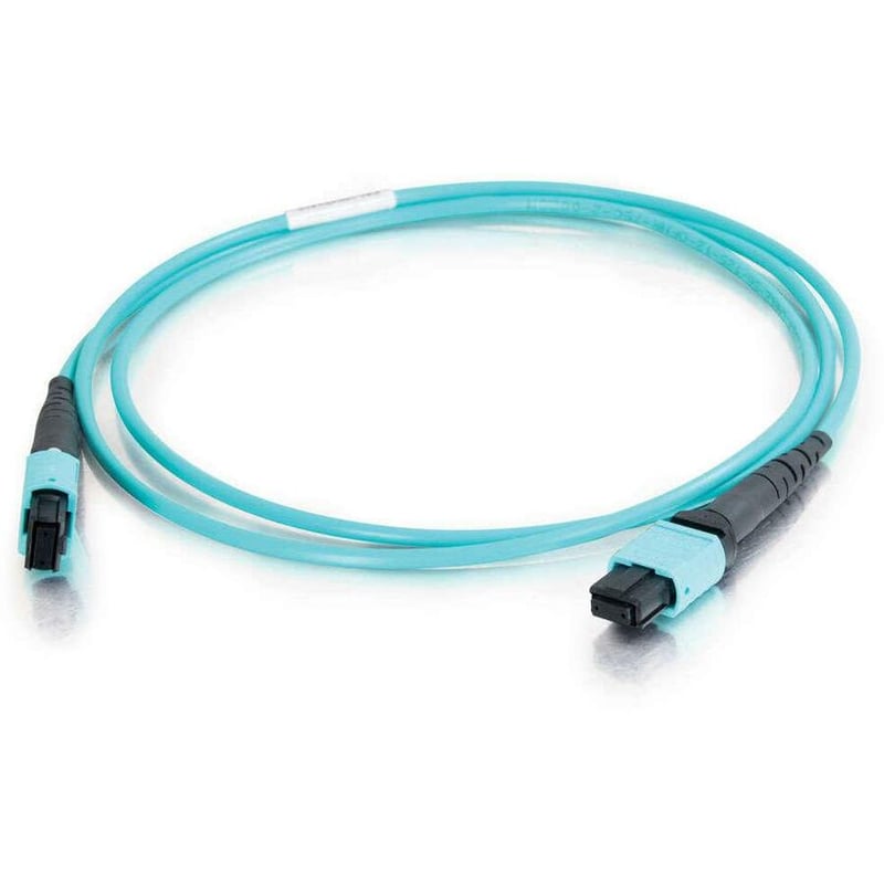 C2G 30m MTP 10Gb 50/125 OM3 Multimode Fiber Cable - Aqua - 100ft - Thumbnail 2