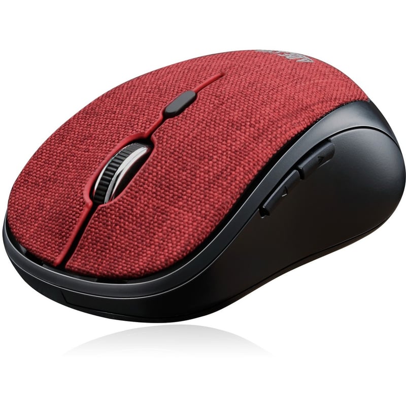 Adesso iMouse S80R - Wireless Fabric Optical Mini Mouse (Red) - Thumbnail 1
