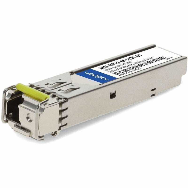 AddOn Netgear® AXM-SFP10G-BX-D120 Compatible TAA 1000Base-BX SFP Transceiver (SMF, 1550nmTx/1490nmRx, 120km, LC, DOM) - Thumbnail 1