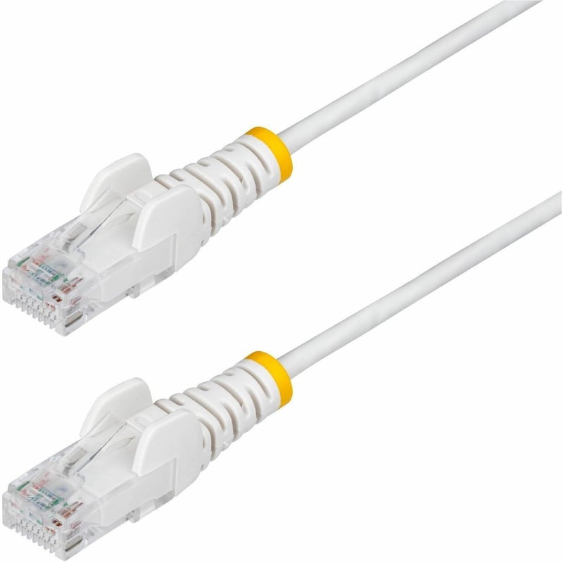 SLIM CAT6 CABLE WHITE LSZH SLIM SNAGLESS RJ45 UTP PATCH CABLE - Thumbnail 1