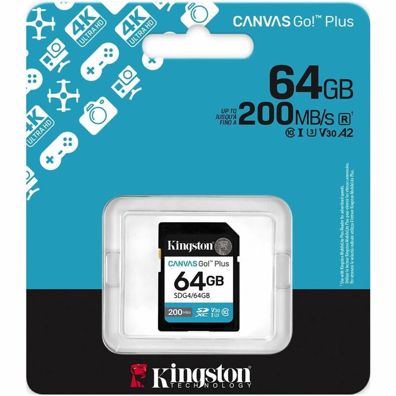 64GB SDXC CANVAS GO PLUS GEN4 200MB/S C10 UHS-I U3 V30 - Thumbnail 3